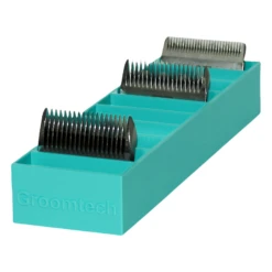 Groomtech Standard Blade Caddy Single Row 10pcs - Turquoise -Grooming Tools Sales 3D BS110 PBTU 2