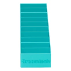 Groomtech Standard Blade Caddy Single Row 10pcs - Turquoise