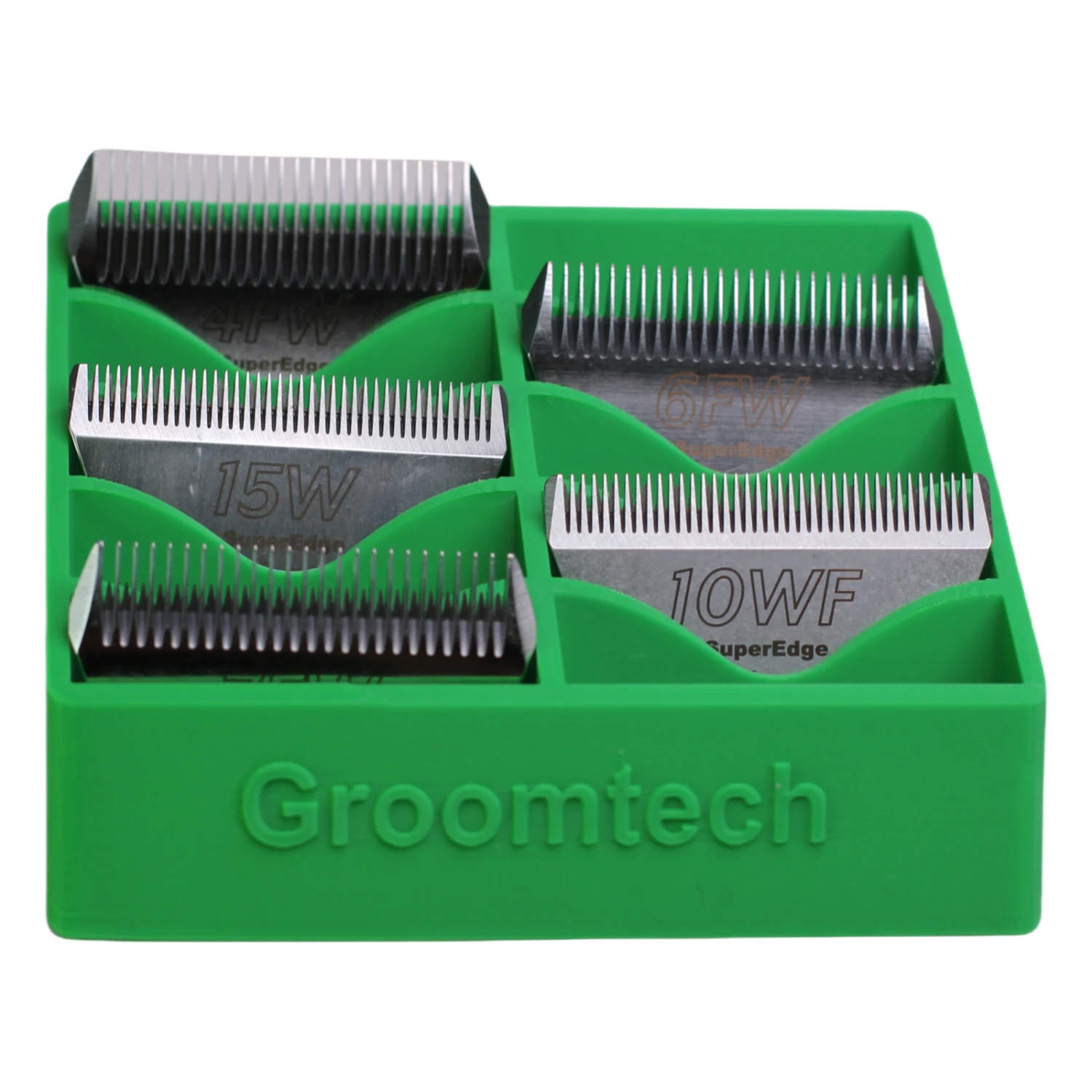 Groomtech Wide Blade Caddy Double Row 10pcs - Bambu Green 4 Groomtech Wide Blade Caddy Double Row 10pcs - Bambu Green - Image 4