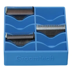 Groomtech Wide Blade Caddy Double Row 10pcs - Cyan -Grooming Tools Sales 3D BW210 PBCY 2