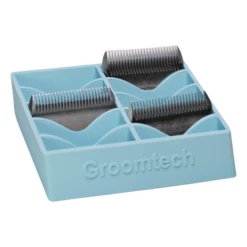 Groomtech Wide Blade Caddy Double Row 10pcs - Ice Blue -Grooming Tools Sales 3D BW210 PMIB 2