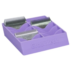Groomtech Wide Blade Caddy Double Row 10pcs - Lilac Purple 5 Groomtech Wide Blade Caddy Double Row 10pcs - Lilac Purple -Grooming Tools Sales 3D BW210 PMLP 1