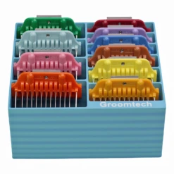 Groomtech Wide Comb Attachment 10pcs Caddy - Gradient Ocean To Meadow -Grooming Tools Sales 3D CW210S PGOM 3