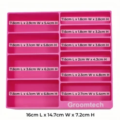 Groomtech Wide Comb Attachment 10pcs Caddy - Gradient Ocean To Meadow -Grooming Tools Sales 3D CW210S PGOM 4