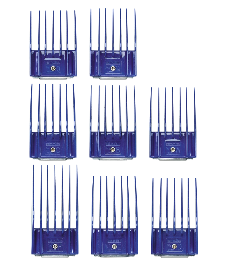 Andis Universal Comb Attachment 8pcs Set - Large 1 Andis Universal Comb Attachment 8pcs Set - Large