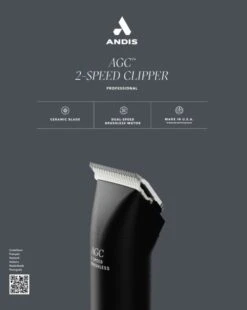 Andis AGCB 2 Speed Brushless Clipper - Black -Grooming Tools Sales AN 24685 3