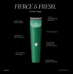 ANDIS Vida 5 In 1 Cordless Clipper [Green] -Grooming Tools Sales AN 79090 2