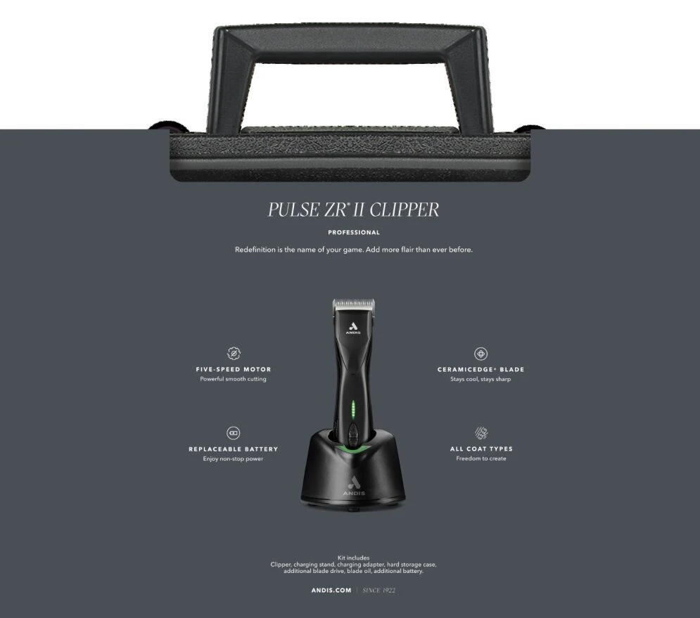 Andis Pulse ZR II Cordless Clipper With 2 Batteries - Black 4 Andis Pulse ZR II Cordless Clipper With 2 Batteries - Black - Image 4