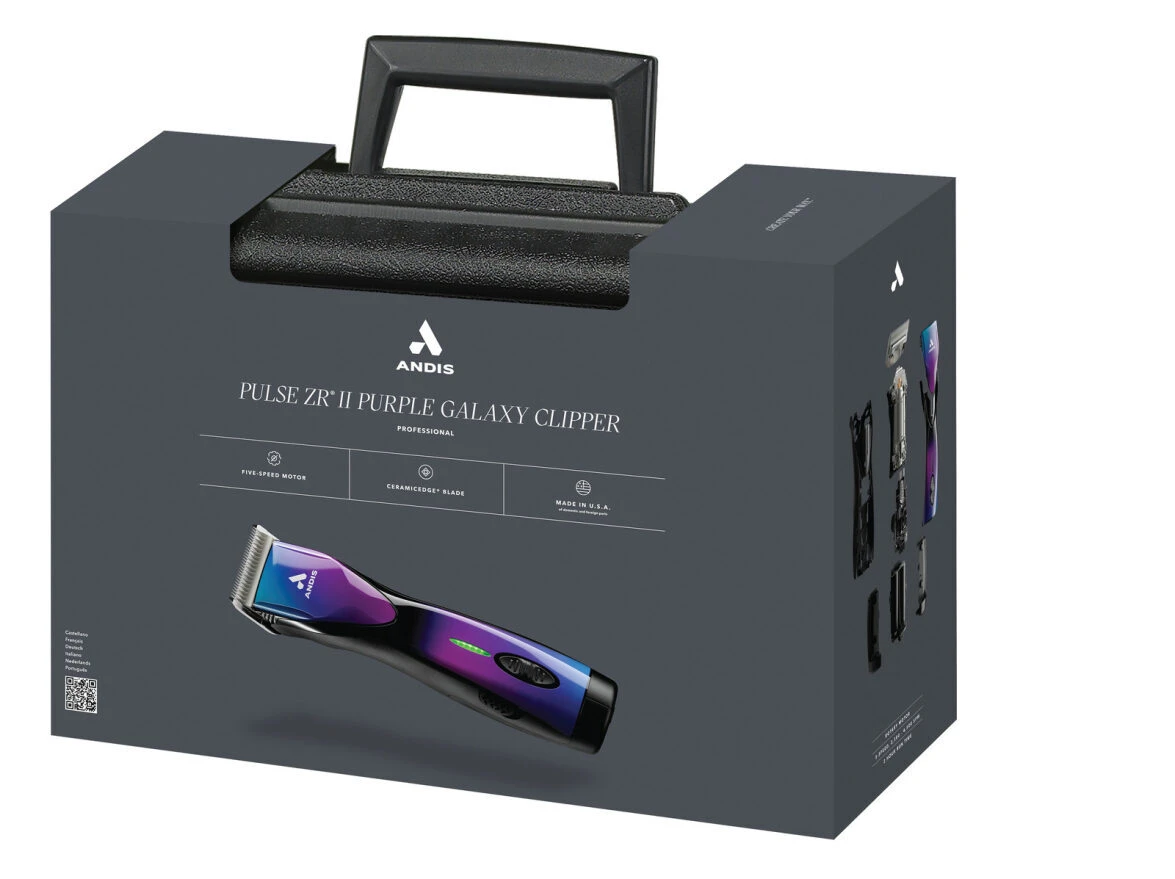 Andis Pulse ZR II Cordless Clipper With 2 Batteries - Purple Galaxy 5 Andis Pulse ZR II Cordless Clipper With 2 Batteries - Purple Galaxy - Image 5
