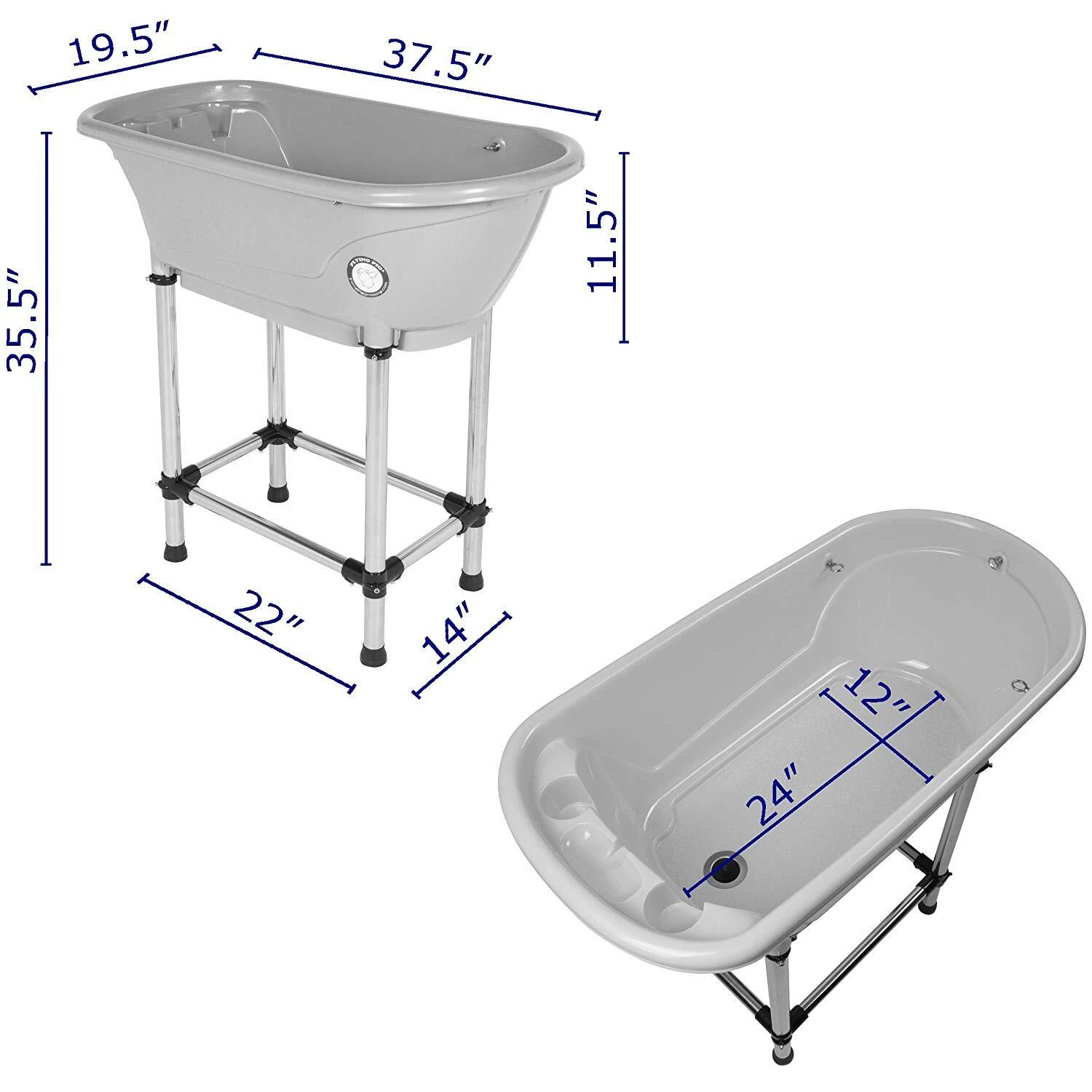 Small Portable Bath Tub For Dogs And Cats (Blue) 7 Small Portable Bath Tub For Dogs And Cats (Blue) - Image 7