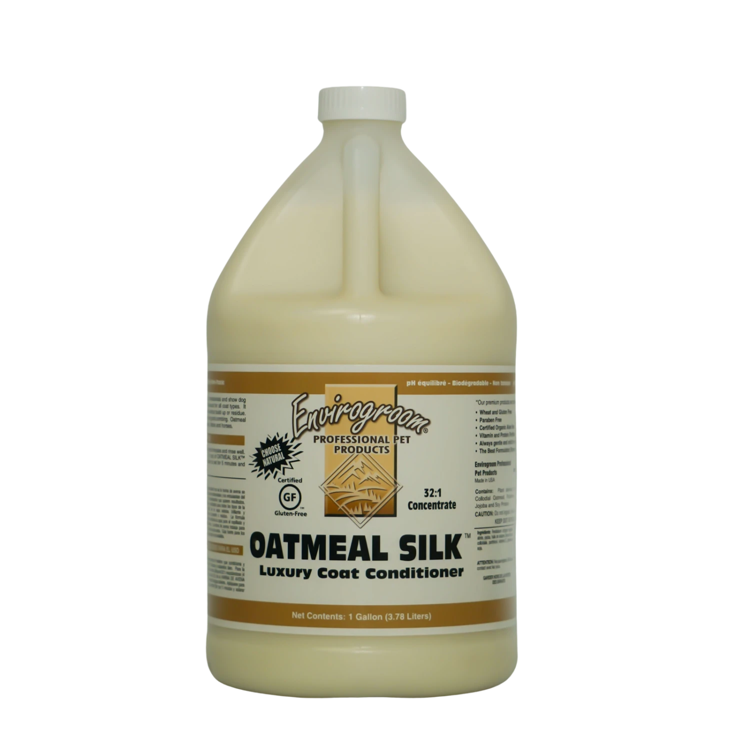 Envirogroom Oatmeal Silk Luxury Coat Conditioner 1 Gallon 1 Envirogroom Oatmeal Silk Luxury Coat Conditioner 1 Gallon
