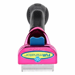 Furminator DeShedding Tool - Small Cat Short Hair Metallic [Pink] -Grooming Tools Sales FU 01223 2