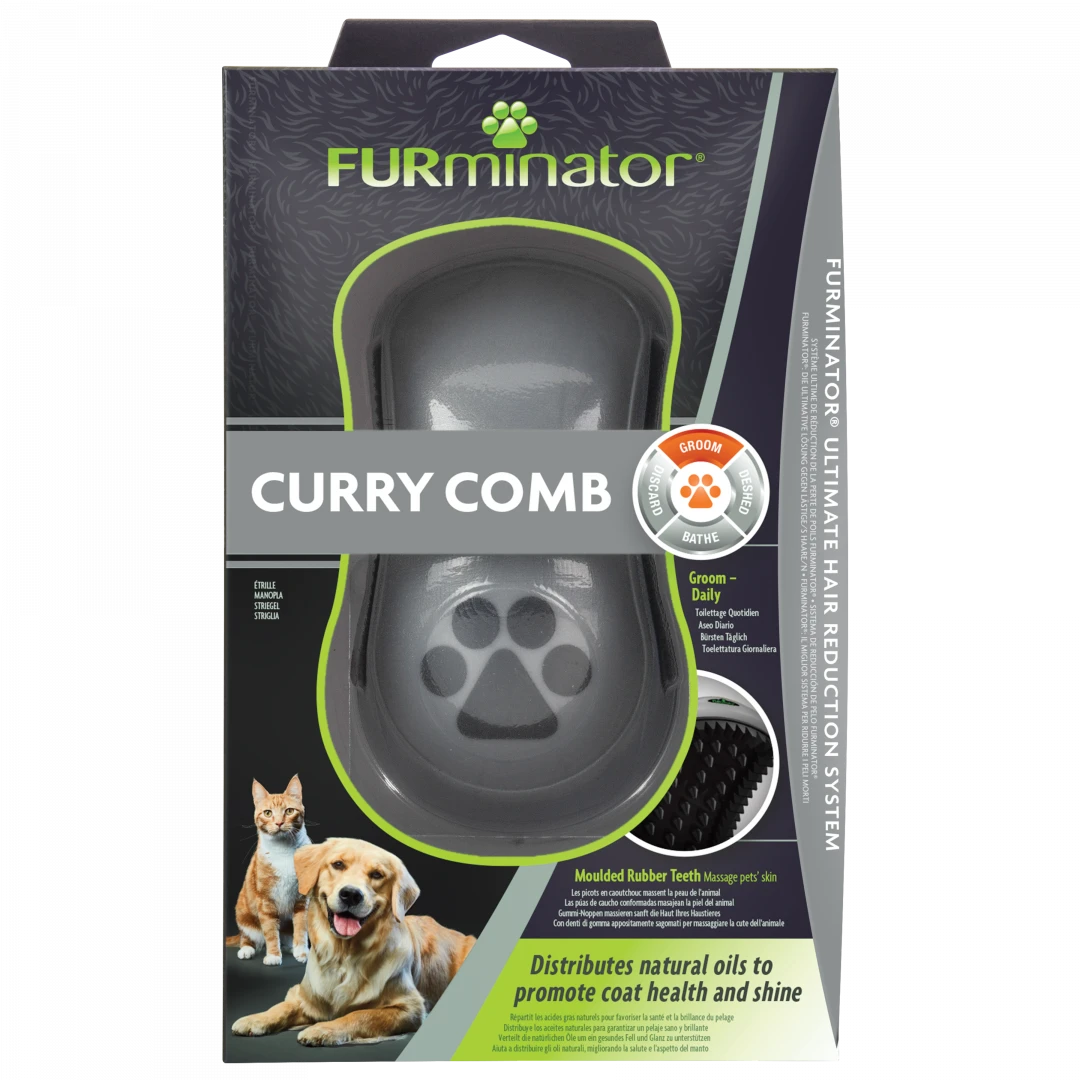 Furminator Pet Grooming Brush Curry Comb 1 Furminator Pet Grooming Brush Curry Comb