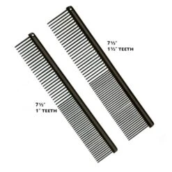 Anti-Static Etched Back Finishing Comb 7.5", Fine / Coarse, 1" Teeth