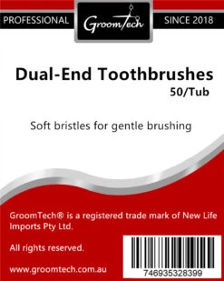 GroomTech Dual-End Toothbrushes 50/Tub