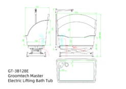 Groomtech Master Fiberglass Electric Lifting Bath Tub 9 Groomtech Master Fiberglass Electric Lifting Bath Tub -Grooming Tools Sales GT 3B128E