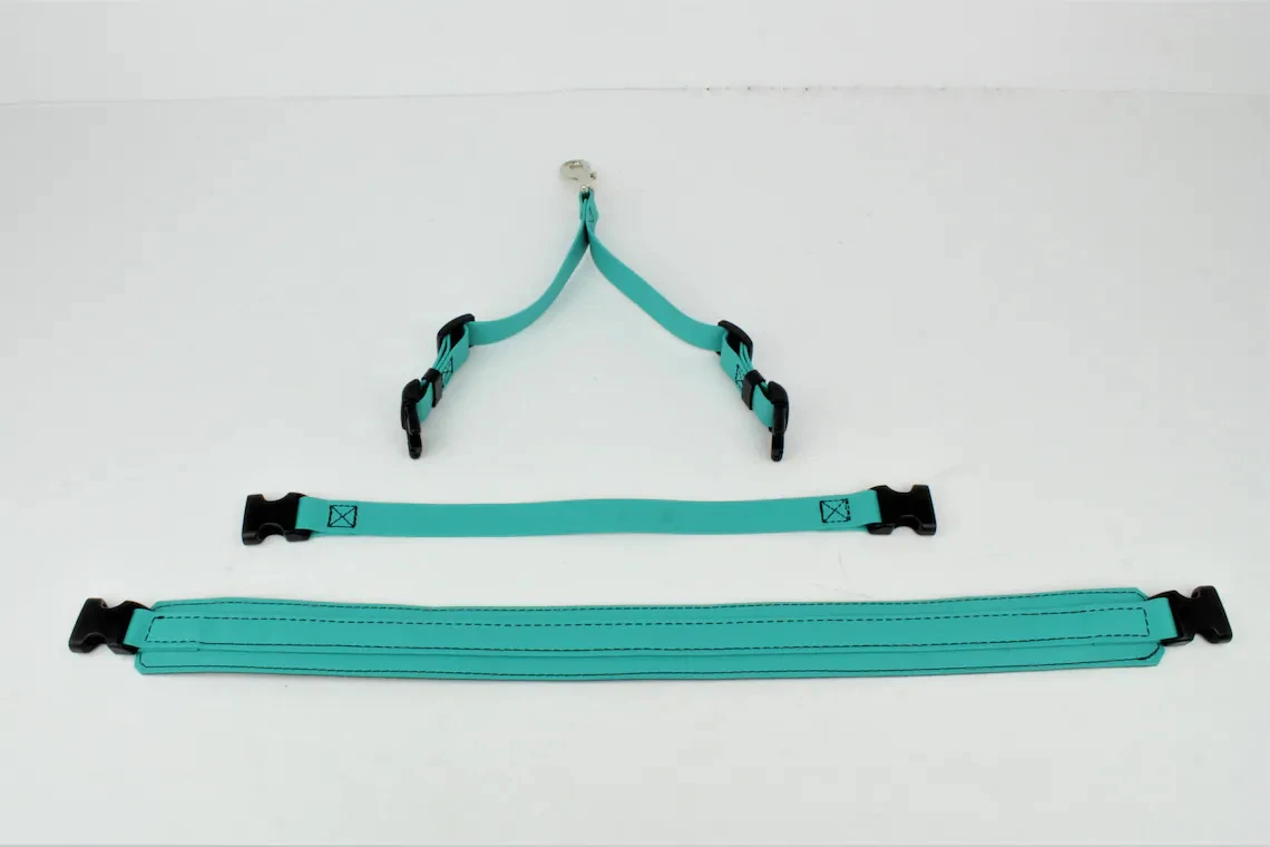GroomTech Biothane Belly Strap Set - Teal 4 GroomTech Biothane Belly Strap Set - Teal - Image 4
