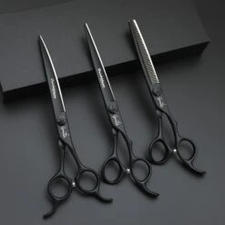 Groomtech Darkblaze Grooming Scissors Kit, Set Of 3