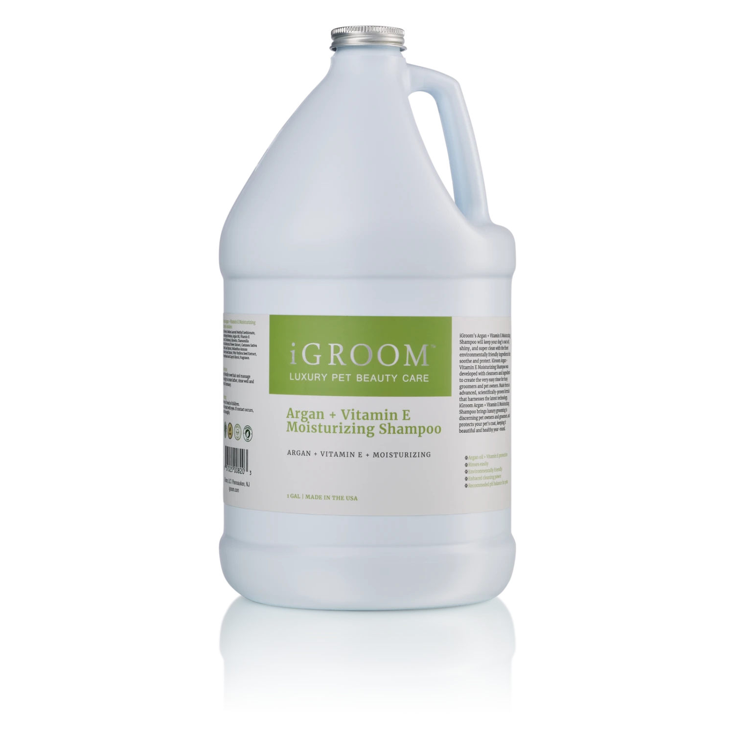 IGroom Argan + Vitamin E Moisturizing Shampoo 1 Gallon (3.8L) 1 IGroom Argan + Vitamin E Moisturizing Shampoo 1 Gallon (3.8L)