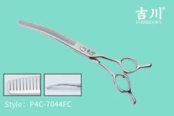 Yoshikawa Japanese 4 Star Scissors Curved Thinner With 44 Flat Teeth 7"