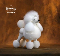Mr. Jiang Poodle Continental Clip Extra Long Hair Full Body Coat / Model Dog [White] 046