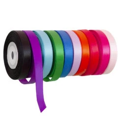 Solid Colour Satin Ribbon Double Sided 10mm Width [Colour: Baby Pink]