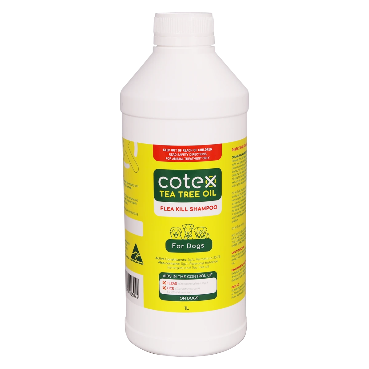 Cotex Tea Tree Oil Flea Kill Shampoo For Dogs 1L 1 Cotex Tea Tree Oil Flea Kill Shampoo For Dogs 1L