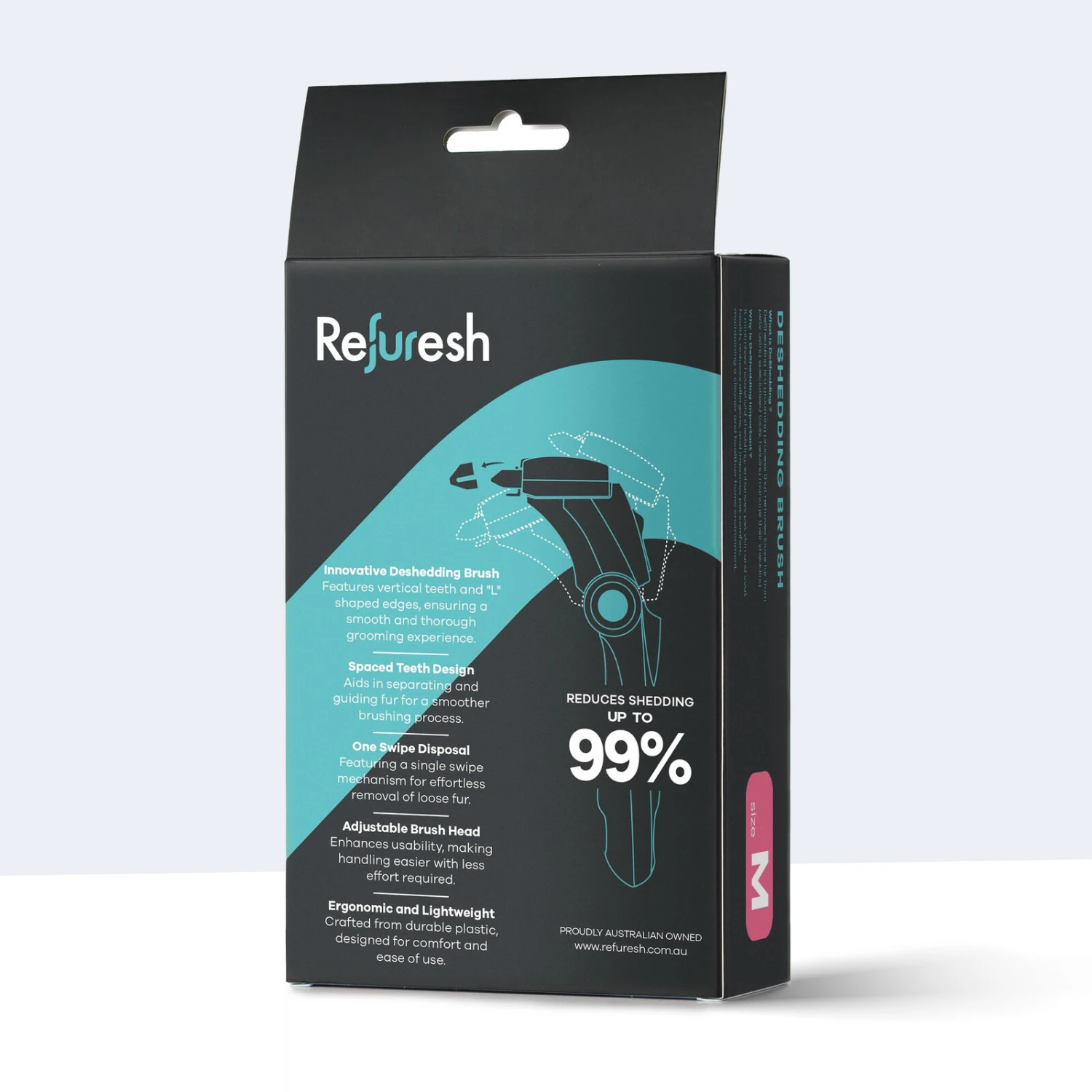 Refuresh Gentle Deshedding Brush For Long Hair - Medium, Pink 3 Refuresh Gentle Deshedding Brush For Long Hair - Medium, Pink - Image 3