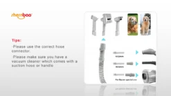 Shernbao Self-Cleaning Pet Brush Kit For Vacuum Cleaners -Grooming Tools Sales S SMDC KIT 3