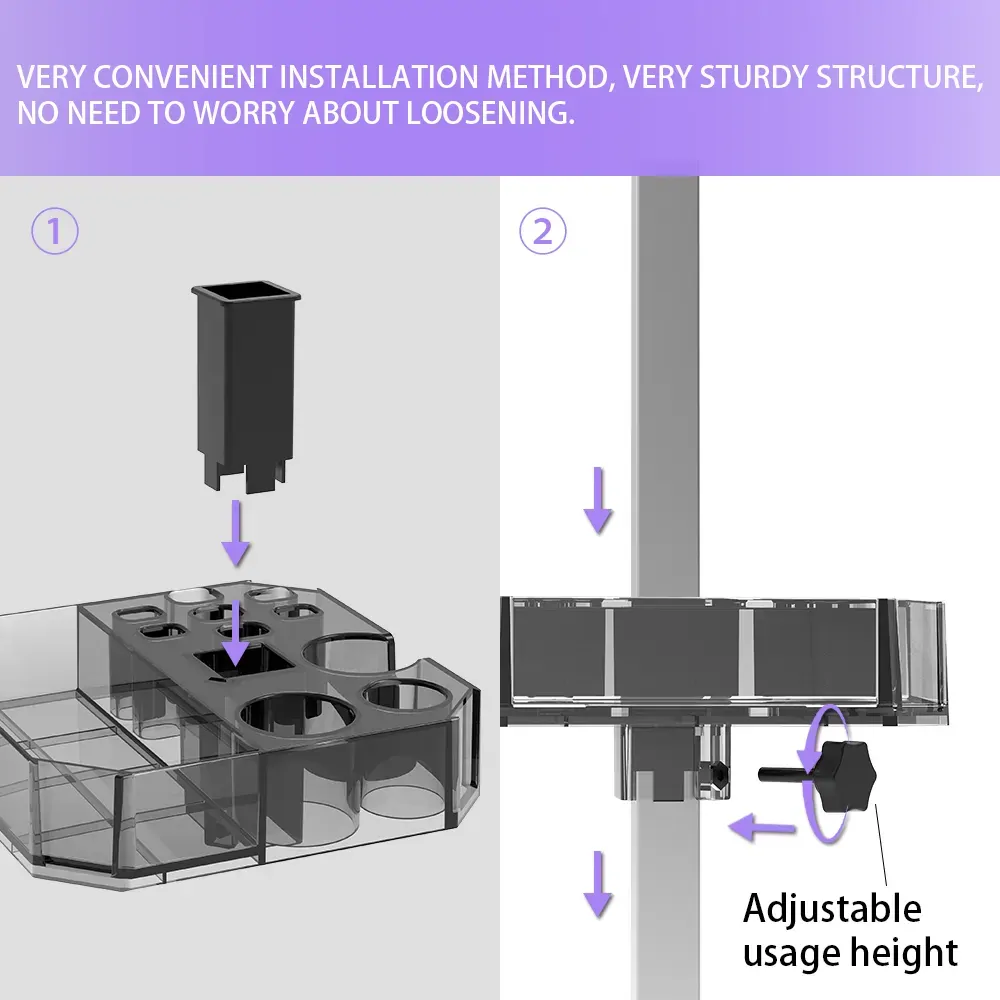 Shernbao Advanced Groomer's Tool Caddy - Purple 8 Shernbao Advanced Groomer's Tool Caddy - Purple - Image 8