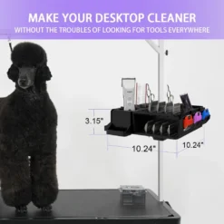 Shernbao Tool Station Pro Groomer's Storage Caddy - Black -Grooming Tools Sales S TS003 BK 2