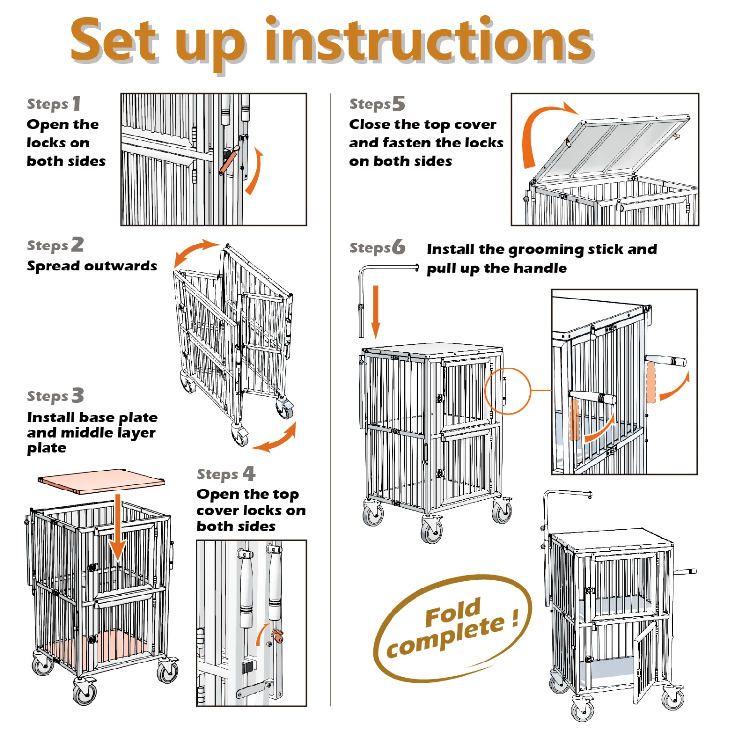 SolidPet Show Trolley 2 Berth With 5" Wheels Medium - Purple 1 SolidPet Show Trolley 2 Berth With 5" Wheels Medium - Purple