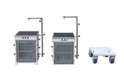 SolidPet Folding Dog Show Aircraft Cage Set With Trolley Size 2 - White -Grooming Tools Sales SP ALAC216 WH22 12