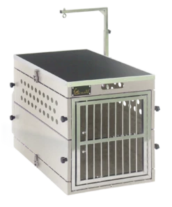 SolidPet Folding Dog Show Aircraft Cage Set With Trolley Size 2 - White