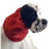 Show Tech Snood Luxe Fancy Ear Covers For Dogs [Red]