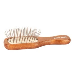 Show Tech Mini Wooden Pin Brush 12cm Rectangular Walnut