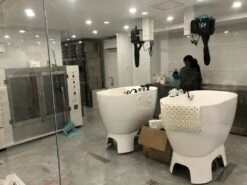 Aeolus Acrylic Bath Tub With Faucet And Sprayer Kit With Booster -Grooming Tools Sales T BTF1200DB 6