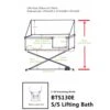 Aeolus Stainless Steel Electric Lifting Bath Tub (Sliding Door) With S/S Base