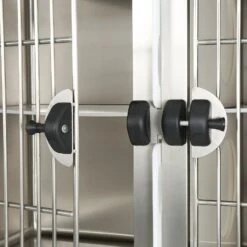 Aeolus Stainless Steel Round Corner Cat Condo Modular -Grooming Tools Sales T CC1201 BK 2