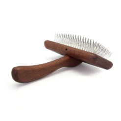 KissGrooming Luxury Wooden Handle Slicker Brush