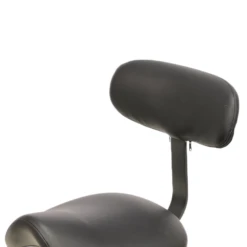 Groomer's Saddle Stool With Back Rest (Black)