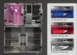 Aeolus KA509T S/S Modular Cage With ICU Cage And Restriction Cage [Design 4] -Grooming Tools Sales T KA509TD4 1601RES 6