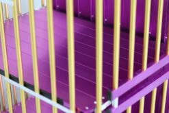 Aeolus 4-Berth Show Trolley With 4" Nylon Wheels - Large [Gold And Purple] -Grooming Tools Sales T KB511NAF GP Kit 3