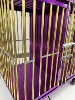 Aeolus 2-Berth Show Trolley With 6" Rubber Wheels [Gold And Purple] -Grooming Tools Sales T KB511NAT GP Kit6W 4