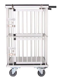 Aeolus 2-Berth Double Deck Show Trolley With 4" Nylon Wheels - XSmall [Pink] -Grooming Tools Sales T KB514NAT PK Kit 2