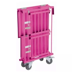 Aeolus 2-Berth Double Deck Show Trolley With 4" Nylon Wheels - XSmall [Pink]