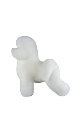 KissGrooming Bichon Frise Coat For Model Dog Mannequin [White]