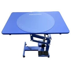 KissGrooming Grooming Table Mat Round 60cm Diameter [Blue]
