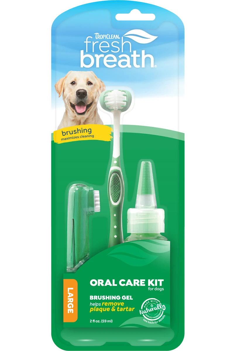 Tropiclean Fresh Breath Oral Kit For Large Dogs 1 Tropiclean Fresh Breath Oral Kit For Large Dogs