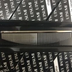 Utsumi 6.5" Half Moon Shape Comb - Silver